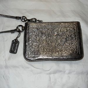 Coach Silver Wristlet